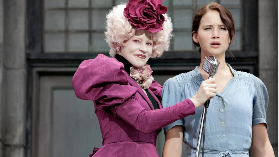 Elizabeth Banks and Jennifer Lawrence in The Hunger Games