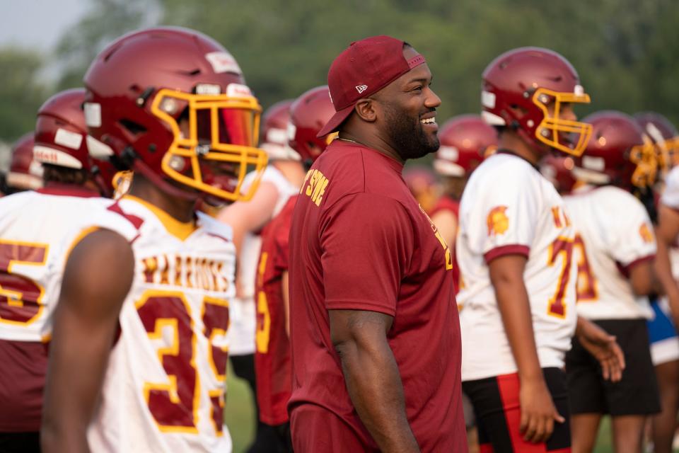 Former Ohio State running back Chris "Beanie" Wells is on Westerville North's coaching staff.