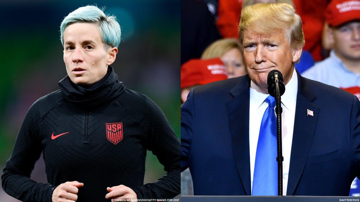 Megan Rapinoe and Donald Trump