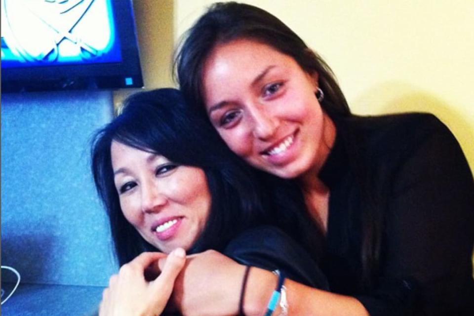 In an essay posted earlier this month on The Players' Tribune, Jessica Pegula (right) revealed that her mom, Kim, had suffered cardiac arrest in June and is still working to recover from the effects, which include significant language and memory issues.