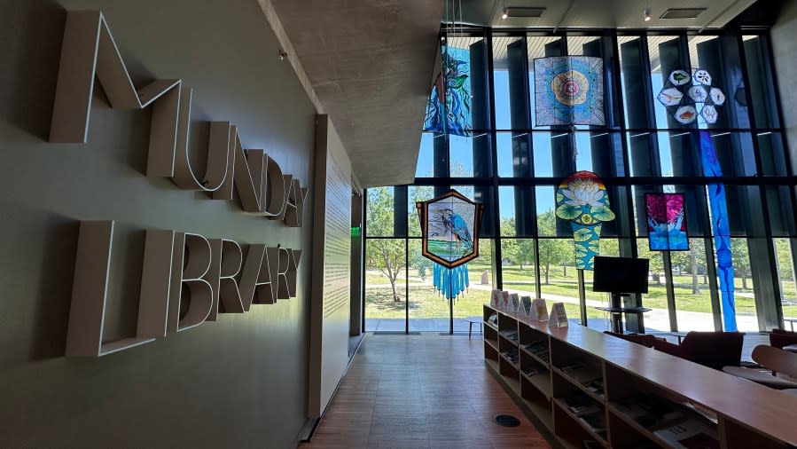 The Mundy Library hosts around 45 kites. (Credit: Eric Henrikson/KXAN)