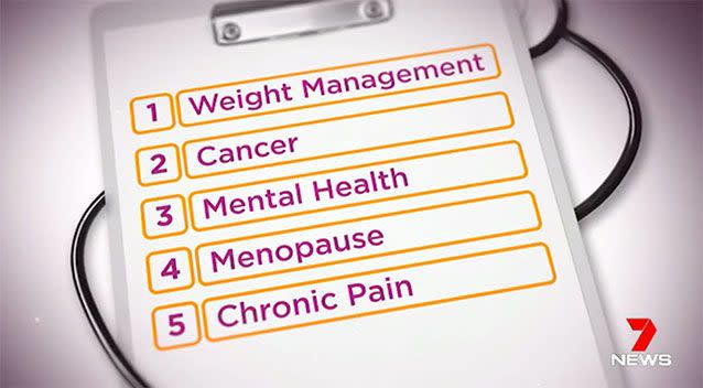 Weight management topped the list of health concerns for women. Photo: 7 News