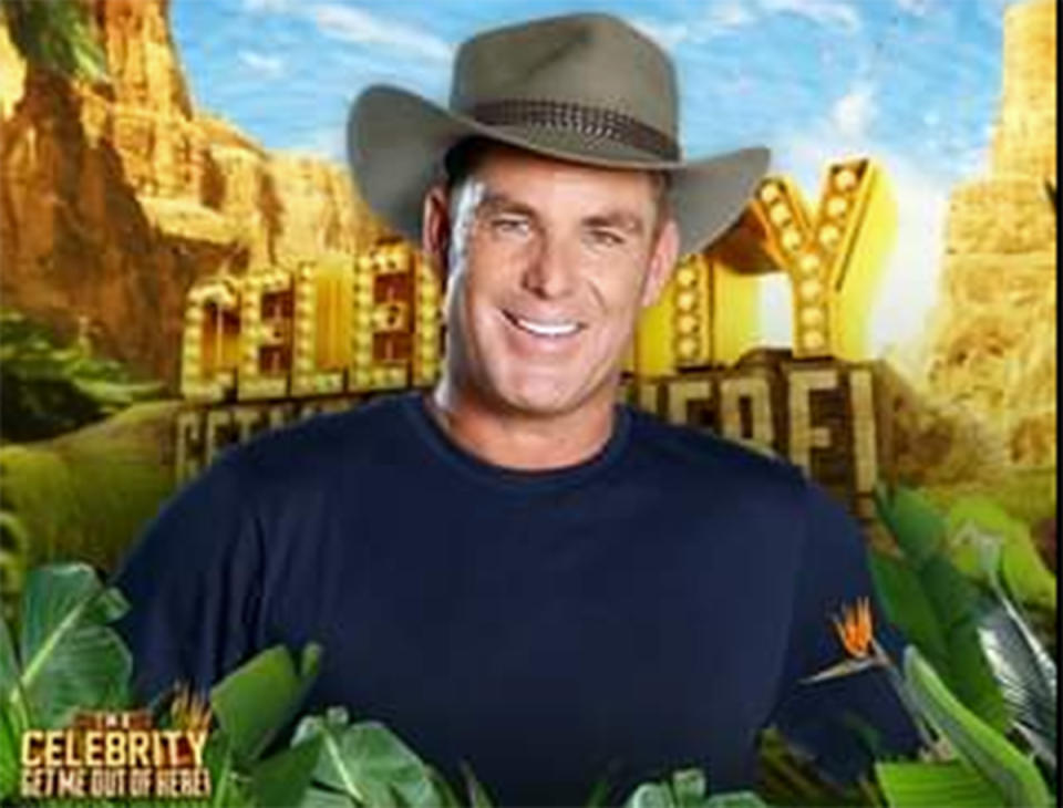 Shane Warne promo shot for I'm A Celebrity Get Me Out Of Here