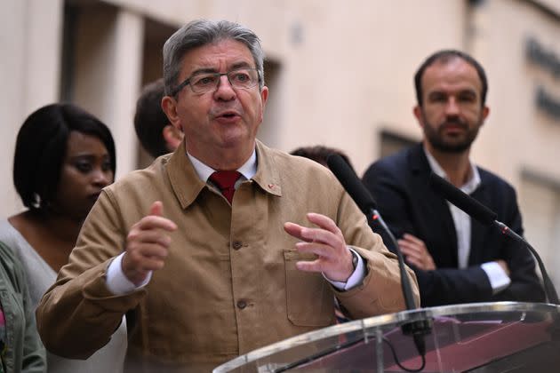 Jean-Luc Mélenchon, ce jeudi 12 mai à Marseille (Photo: PASCAL GUYOT via AFP)