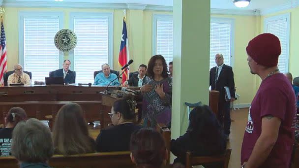 PHOTO: Brett Cross attends the Uvalde Commissioners Court, Dec. 12, 2022, in Uvalde, Texas. (ABC News)