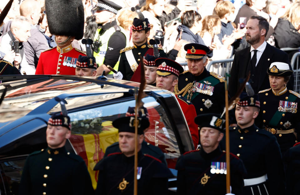 King Charles led the royal procession credit:Bang Showbiz