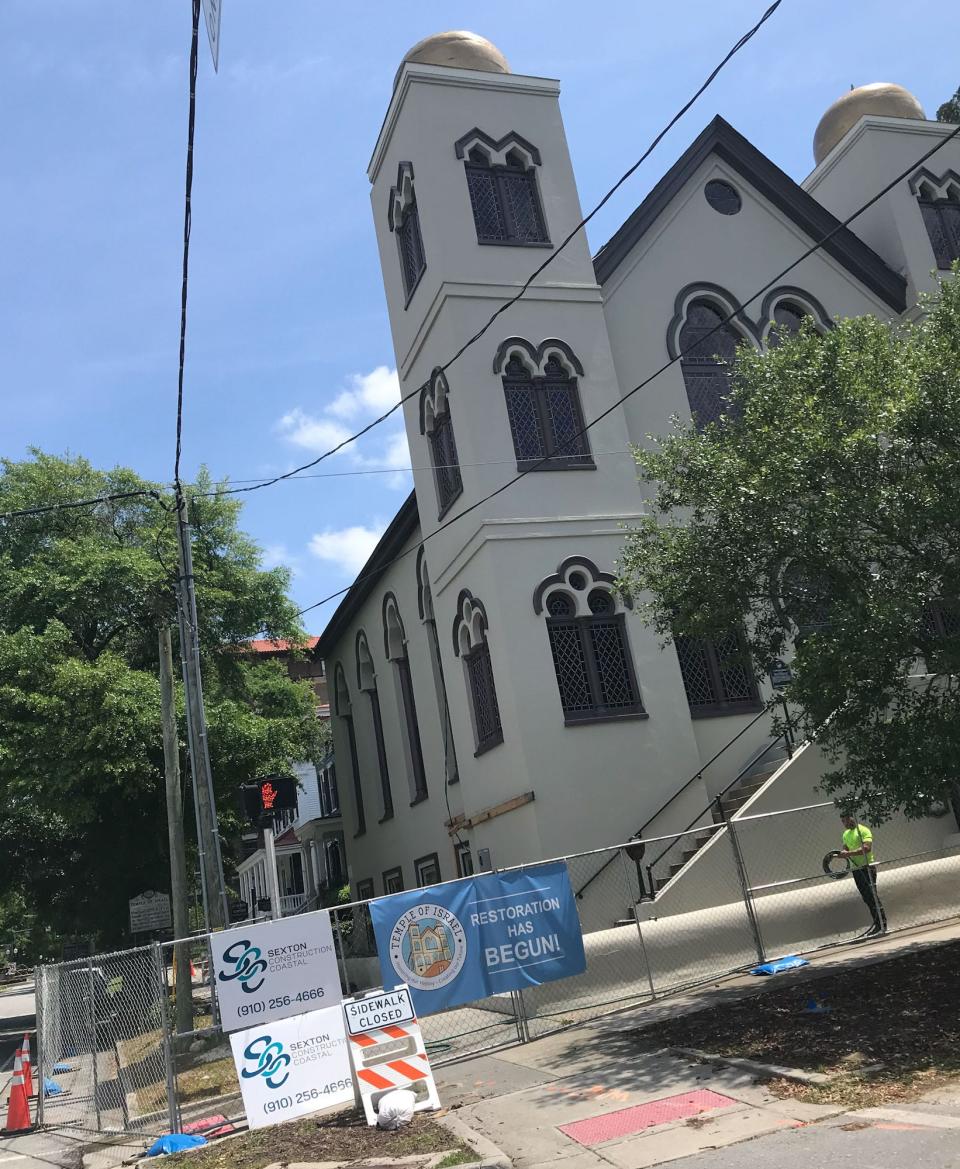 Renovations have begun at Wilmington's historic Temple of Israel synagogue, Fourth and Market streets downtown.