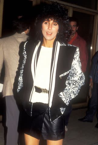 <p>Barry King/WireImage</p> Cher at the 1984 premiere of Footloose