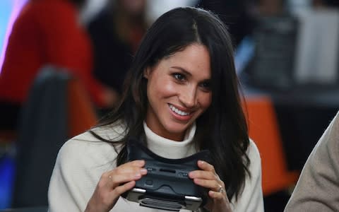 Meghan Markle tries VR - Credit:  Ian Vogler