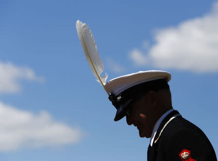 The Vintner Swan Marker Paul Prentice is silhouetted during the annual Swan Upping ceremony on the River Thames between Shepperton and Windsor in southern England July 14, 2014. REUTERS/Luke MacGregor