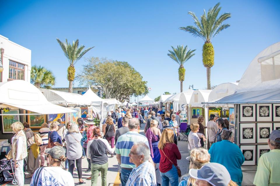 Guests enjoy 47th edition of "Images: A Festival of the Arts" in New Smyrna Beach in 2023.