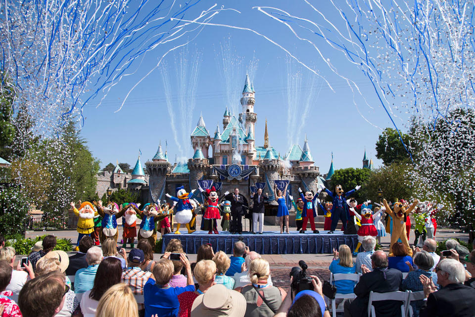 Large crowd seen at Disneyland