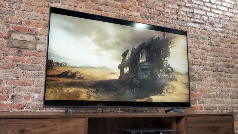 The Samsung Q60A (seen here) gets bright enough for HDR to pop, but if your living room gets a good amount of natural and/or artificial light, the 6-Series' added brightness will go a long way.