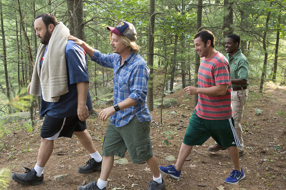 Kevin James, David Spade, Adam Sandler and Chris Rock in Columbia Pictures' "Grown Ups 2" - 2013