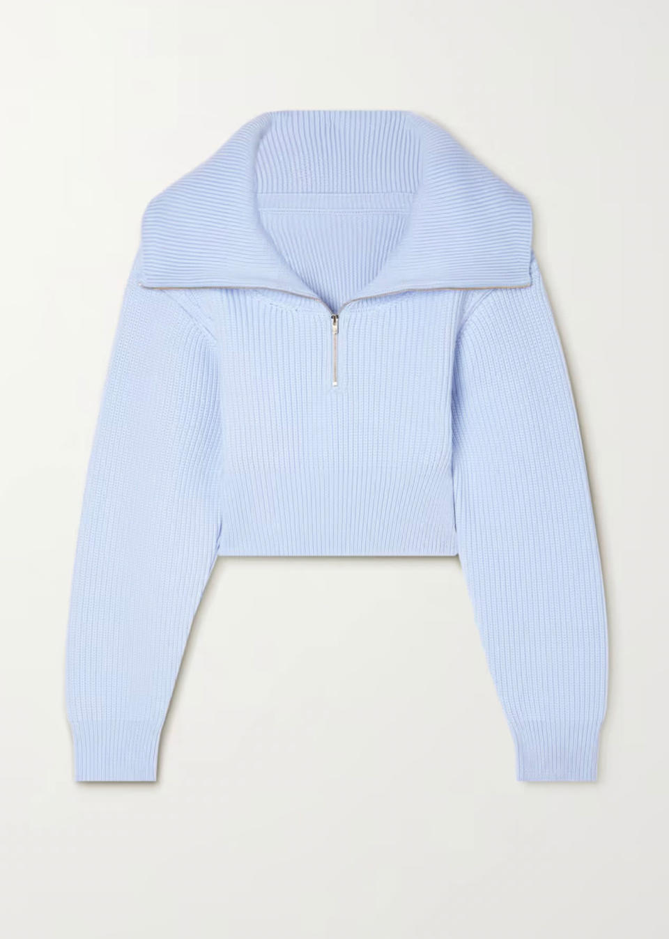 Jacquemus Risoul Cropped Half-Zip Sweater