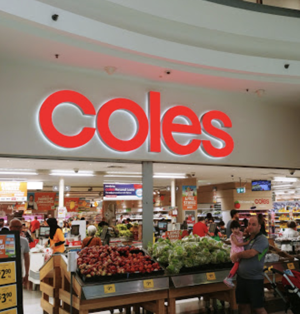 A stock image of Coles store front. About 400 of the supermarket giant's outlets will stock the new Maggie Beer brand.