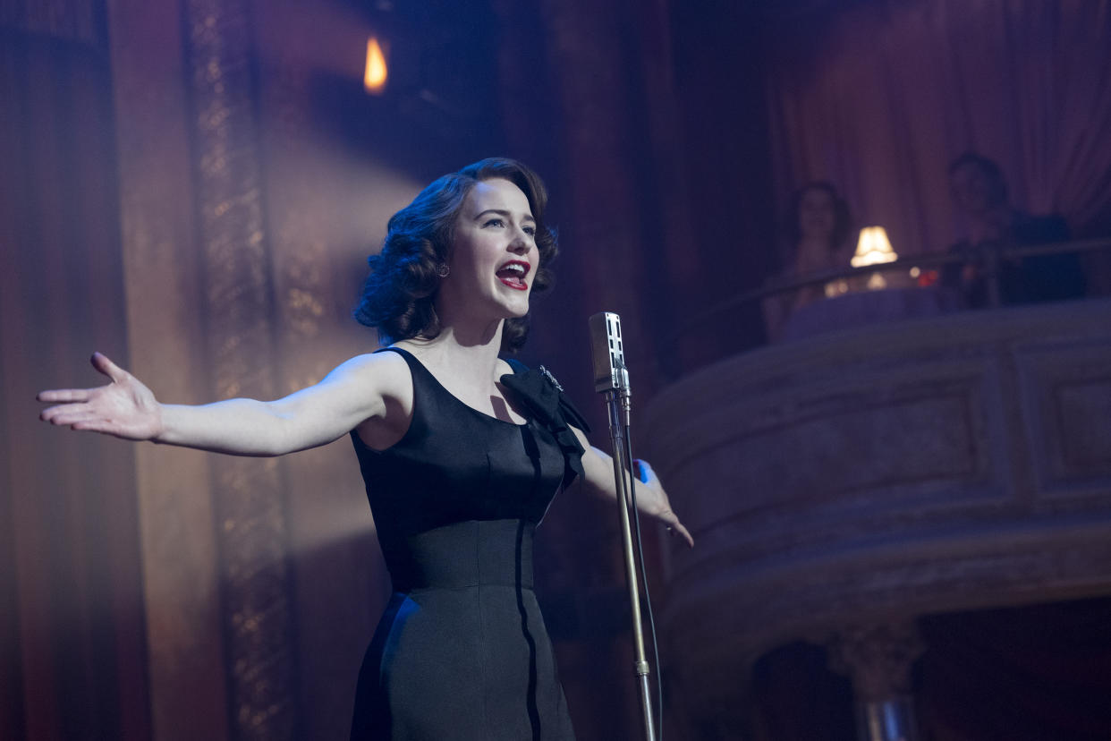 Rachel Brosnahan in The Marvelous Mrs. Maisel Season 5. (Prime Video)