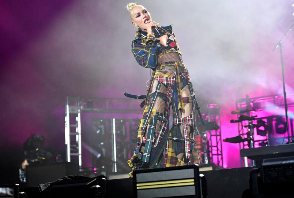 Gwen Stefani and No Doubt perform during the Coachella Valley Music and Arts Festival at the Empire Polo Club in Indio, California, on April 13, 2024.
