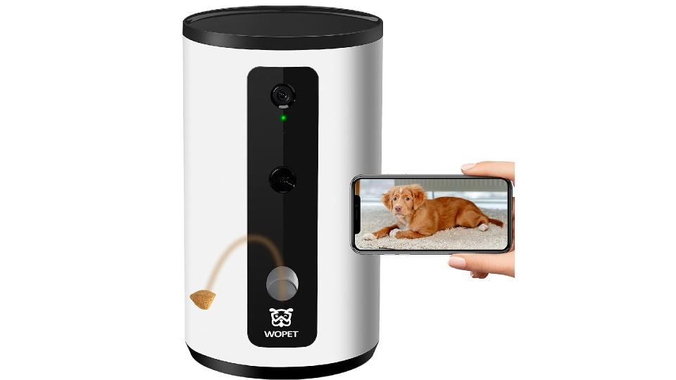 Product shot of WOPET Smart Pet Camera, one of the best pet cameras