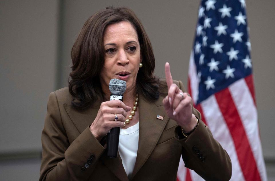 Vice President Kamala Harris meets with Democratic members of the Texas Legislature, some of whom tested positive for the coronavirus.