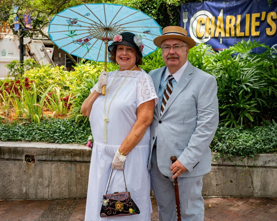 Veteran reenactors Susan and Lee Fifield portrayed Mrs. and Mr. Thomas Elton of Market Street in historic Springfield who were the owners of Fifield home in 1922. Photo made June 11, 2022