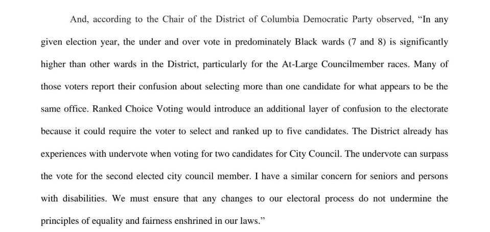 The relevant portion of the local Democratic party's lawsuit.