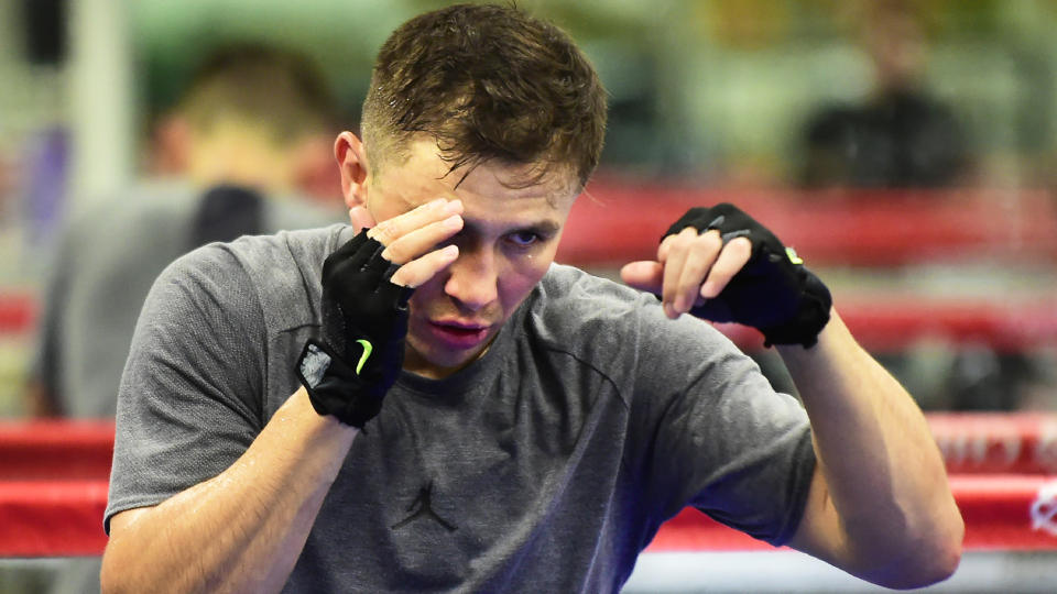 GGG sparring in training