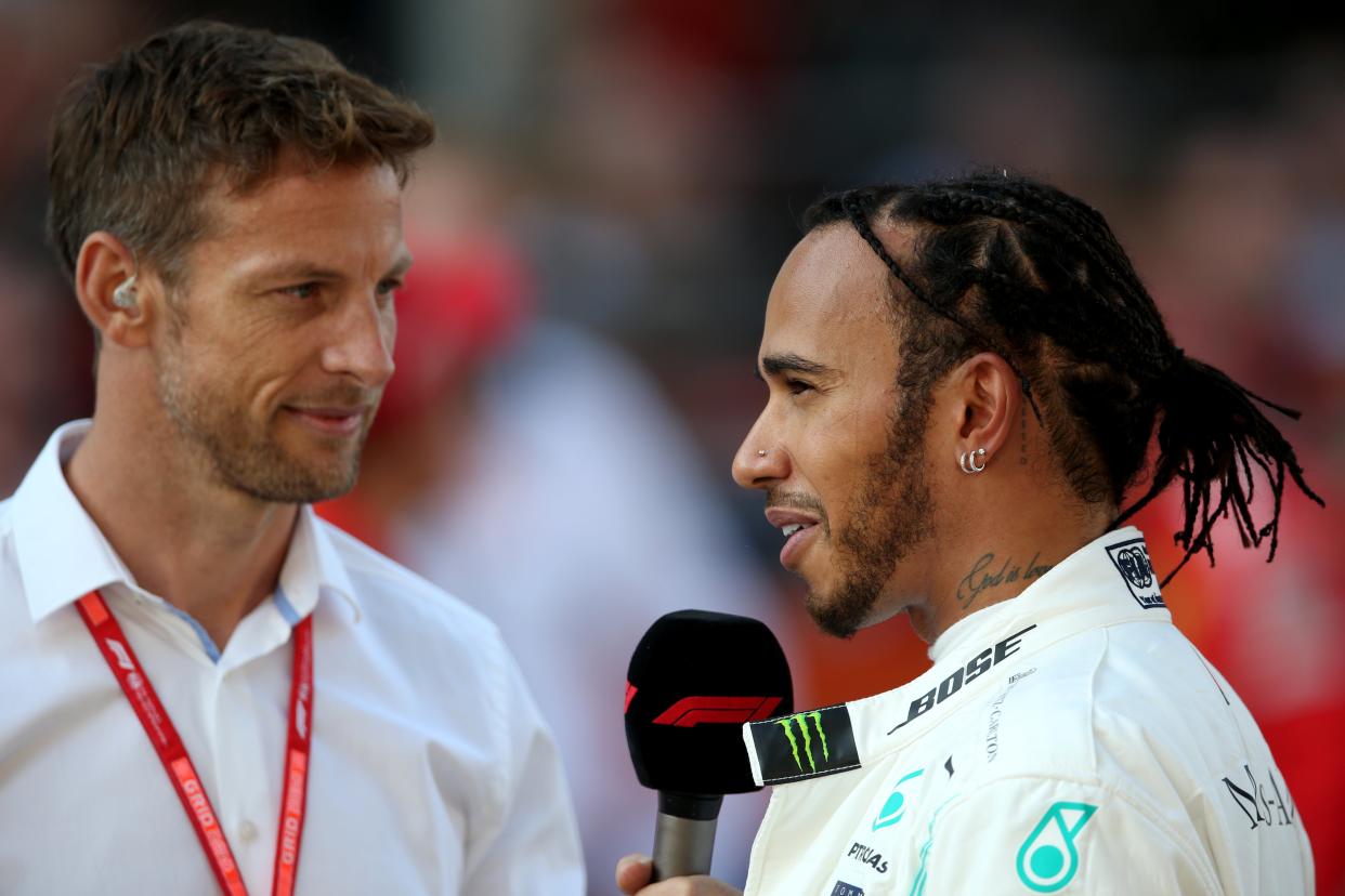 <p>Head to head: Jenson Button and Lewis Hamilton now both have Extreme E teams</p> (Getty Images)