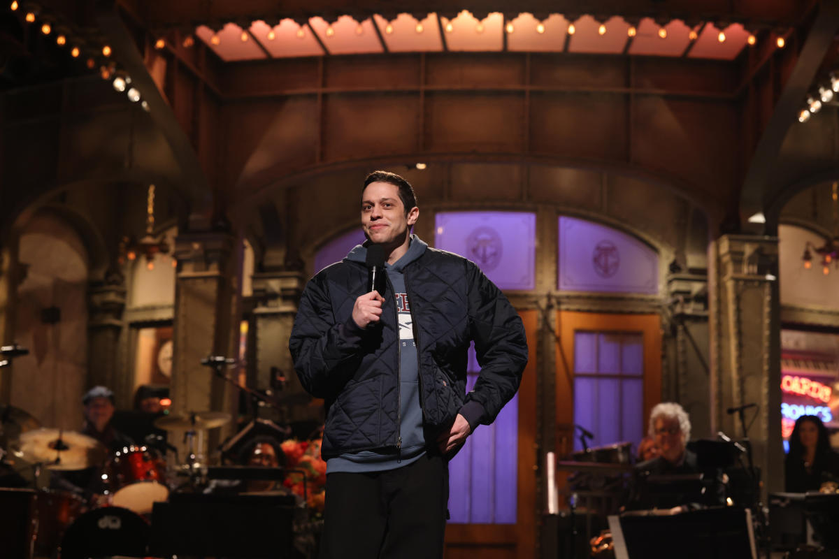 ‘SNL’ returned with host Pete Davidson and cameos from Taylor Swift and Travis Kelce