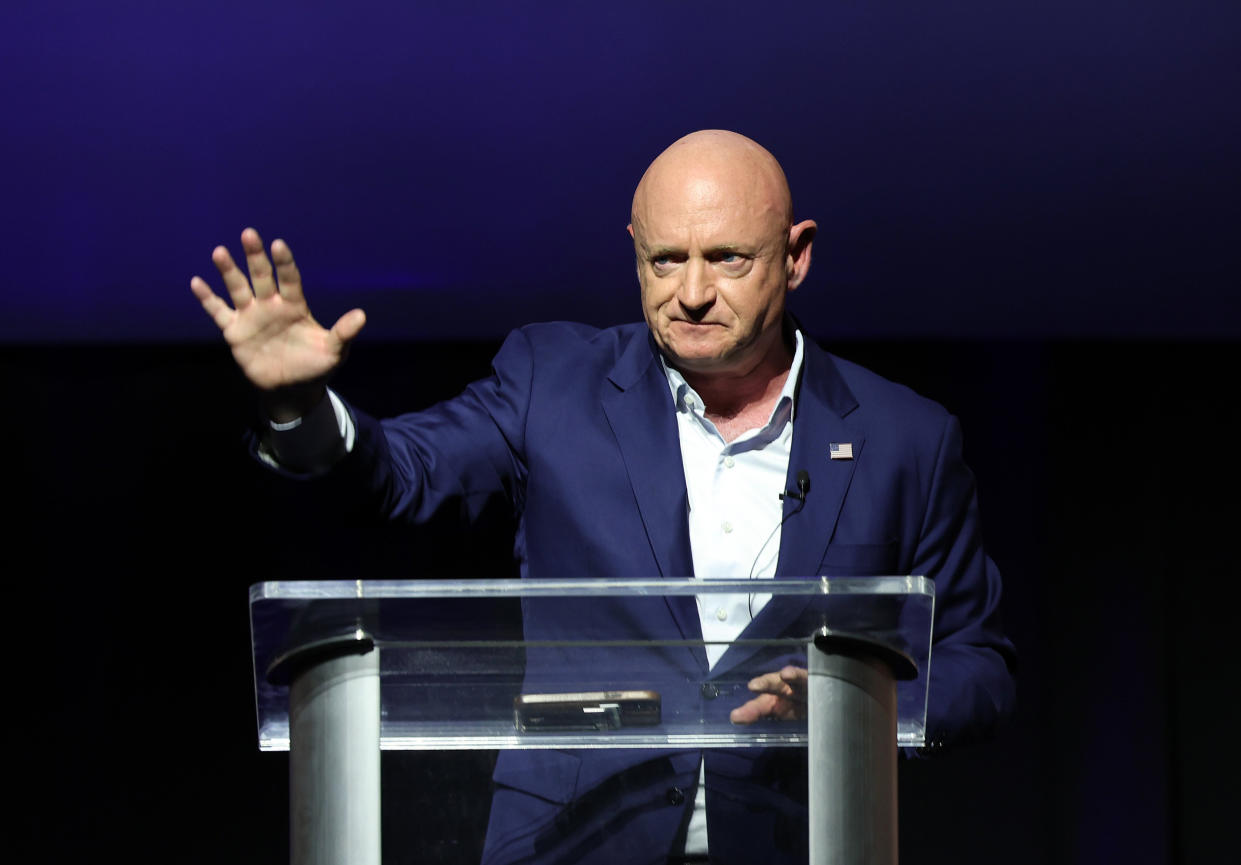 Image: Democratic Senate Candidate Mark Kelly Holds Election Night Event In Tucson (Kevin Dietsch / Getty Images)