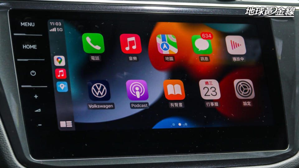 Apple CarPlay目前只能投影至中控台螢幕。(攝影/ 陳奕宏)
