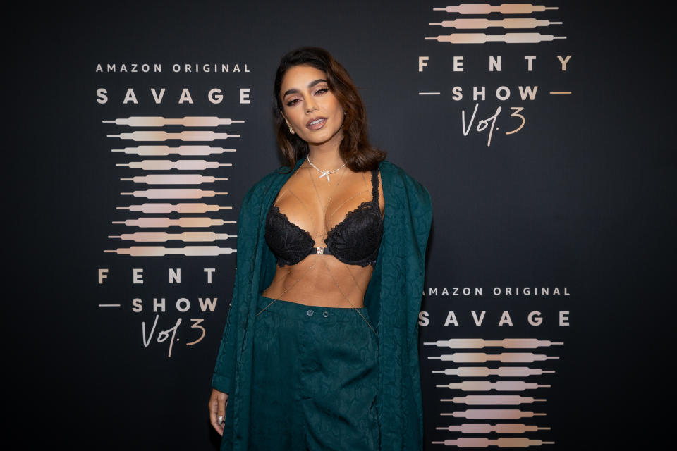 LOS ANGELES, CALIFORNIA - SEPTEMBER 22: In this image released on September 22, Vanessa Hudgens attends Rihanna's Savage X Fenty Show Vol. 3 presented by Amazon Prime Video at The Westin Bonaventure Hotel & Suites in Los Angeles, California; and broadcast on September 24, 2021. (Photo by Emma McIntyre/Getty Images for Rihanna's Savage X Fenty Show Vol. 3 Presented by Amazon Prime Video)