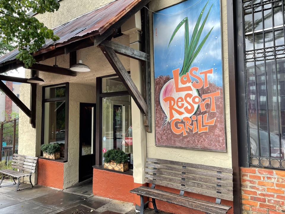 This photo from Sept. 2, 2022 shows the front entrance of Last Resort Grill in Athens, Ga. The restaurant has remained in business at 174-184 W. Clayton St. since 1992.