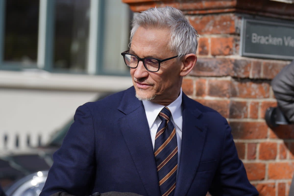 Gary Lineker was removed from his usual Match of the Day presenting duties by the BBC (James Manning/PA) (PA Wire)