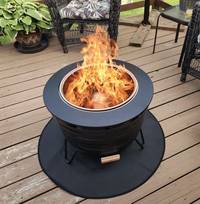 30% off an upright smokeless fire pit that'll look sleek enough for city-slicker