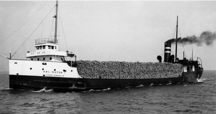 The Arlington, a ship that sank in 1940, was found in about 600 feet of fresh water about 35 miles north of Michigan’s Keweenaw Peninsula.