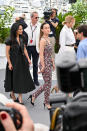 <p>Maryam Touzani, Brie Larson and Julia Ducournau at the 76th Cannes Film Festival held at the Palais des Festivals on May 16, 2023 in Cannes, France.</p>
