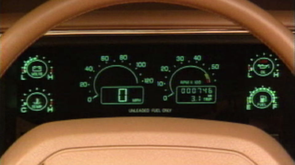 <p>When it first debuted, the Buick Reatta had a simple digital gauge cluster <em>and </em><span>a CRT touchscreen display in the center console. For 1990, Buick abandoned the touch screen, but it made this excellent instrument panel. This was one of GM's last experiments with digital gauges before they made their comeback in the 2010s.</span></p>