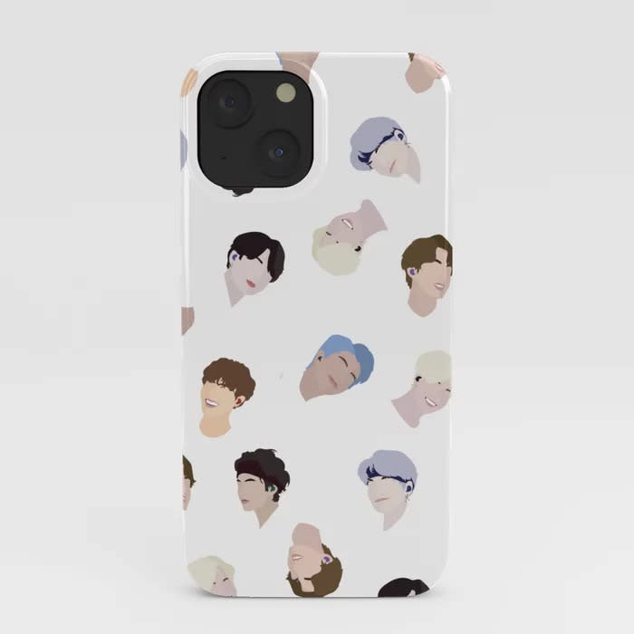 Minimalist BTS Design iPhone Case by BennettTheDoodles