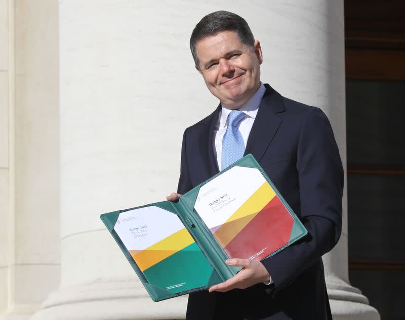 Irish Finance Minister Paschal Donohoe presents Budget 2021 in Dublin