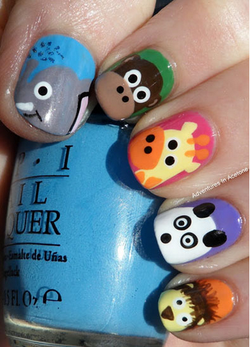 simple animal nail designs