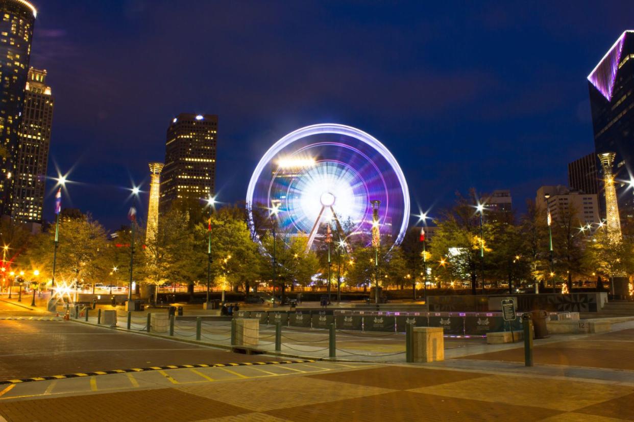 downtown Atlanta at night