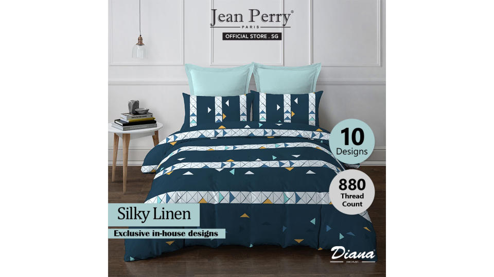 Diana 880TC Silky Linen Bedsheet Set. (Photo: Shopee SG)
