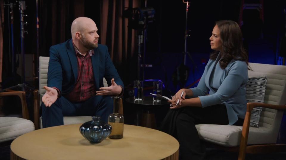 Shane Lyons and Soledad O'Brien during the bonus fifth episode of "Quiet on Set."