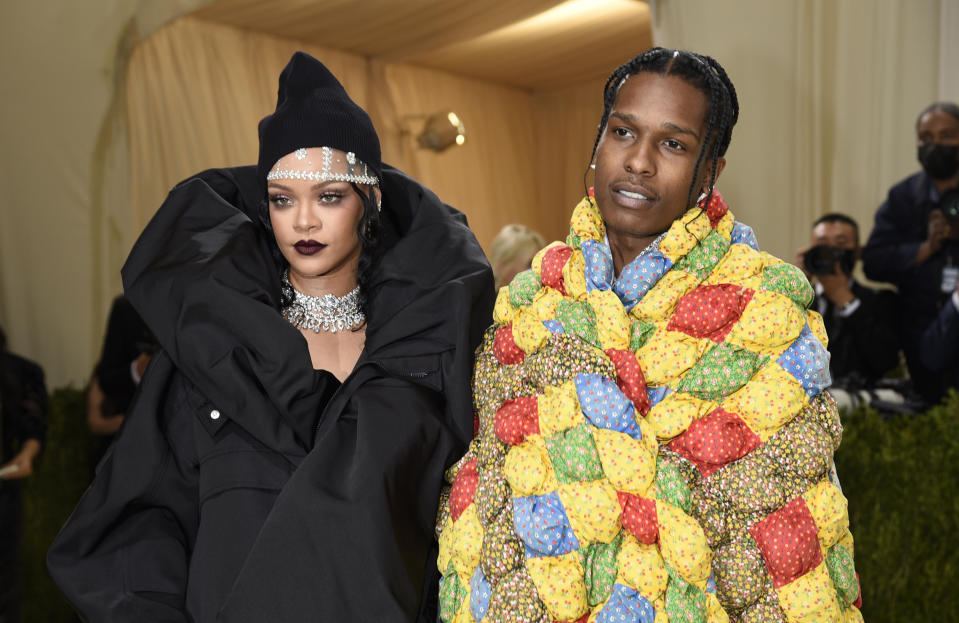 Rihanna and A$AP Rocky at the 2021 Met Gala - Credit: Invision