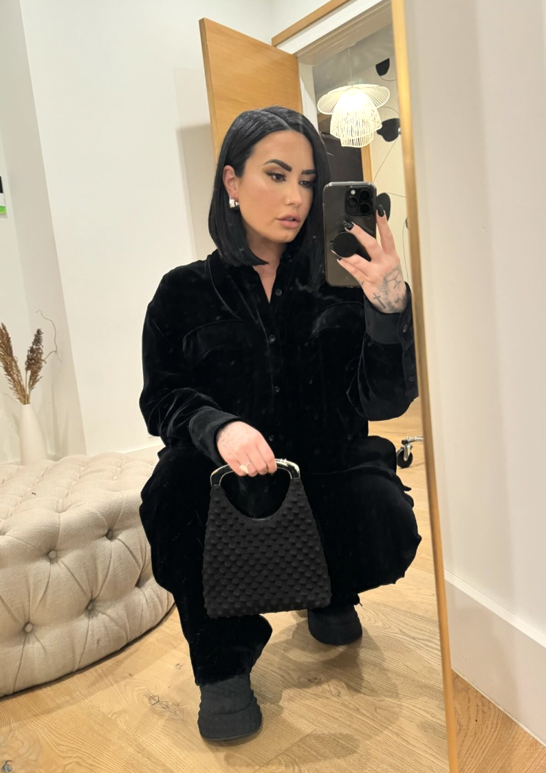 Demi Lovato Wears RESTOCKED CHARLES & KEITH x CHET LO Spike Textured Bags and Shoes