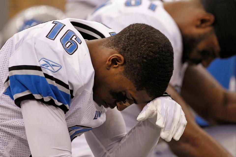 Then-Detroit Lions wide receiver Titus Young in January 2012.