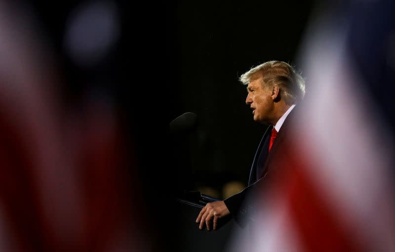 FILE PHOTO: U.S. President Donald Trump campaigns in Minnesota