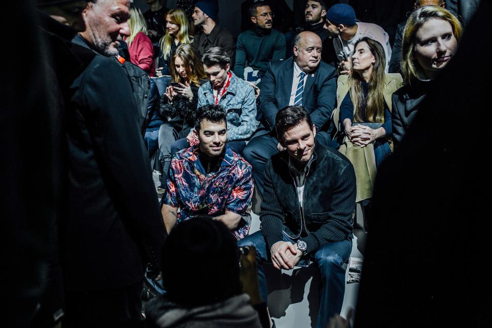 The front row at Louis Vuitton