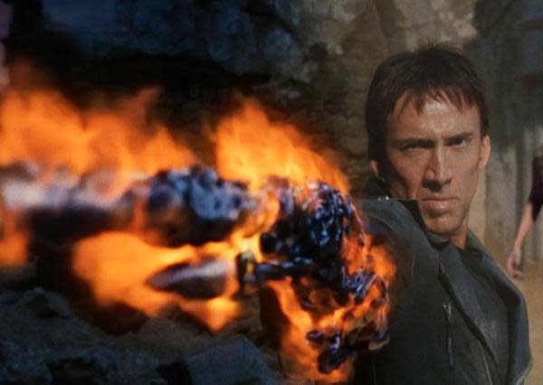 Nicolas Cage como Johnny Blaze (Crédito: Marvel)